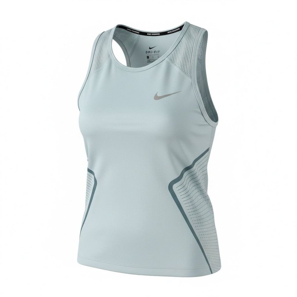 Nike Air Dri-Fit Womens S Standard Fit Reflective Graphic Running Tank Top Gym